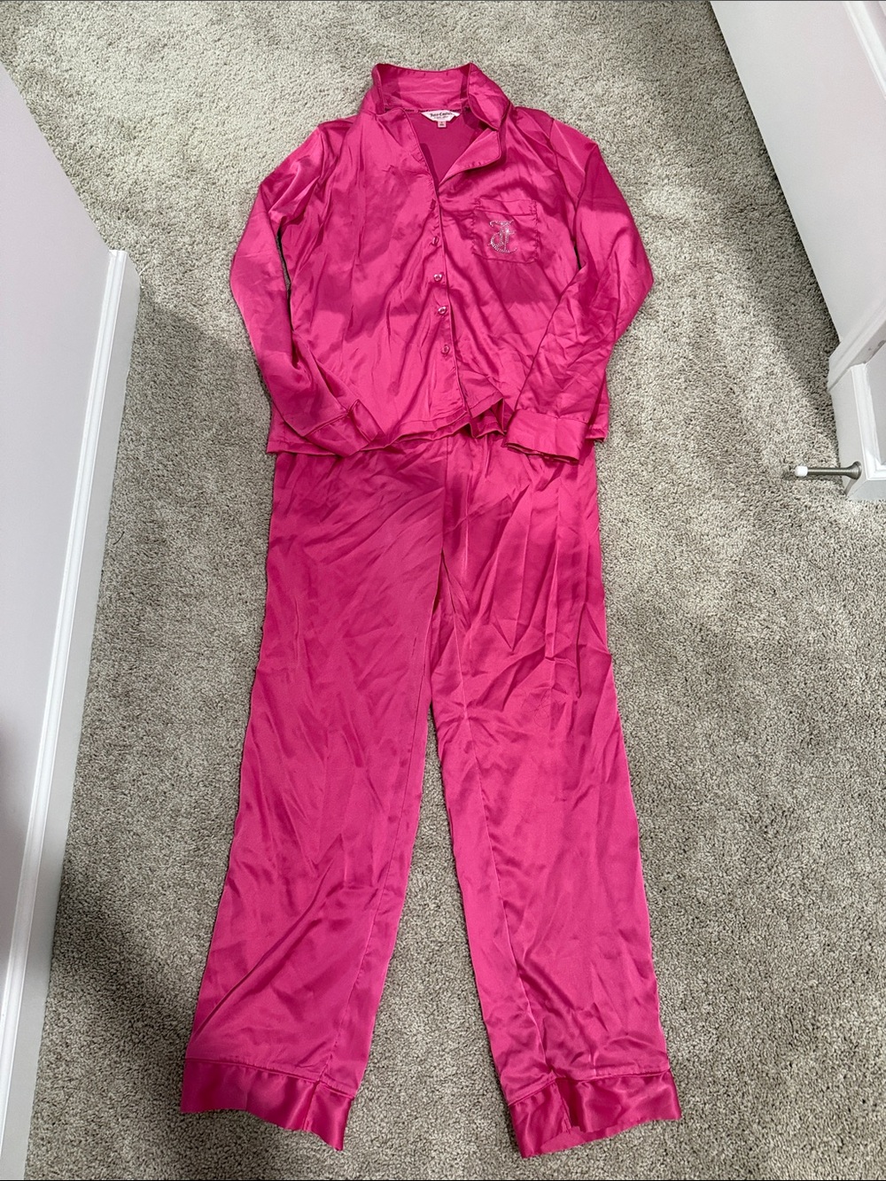 Juicy couture Hot Pink Satin Pajama Set